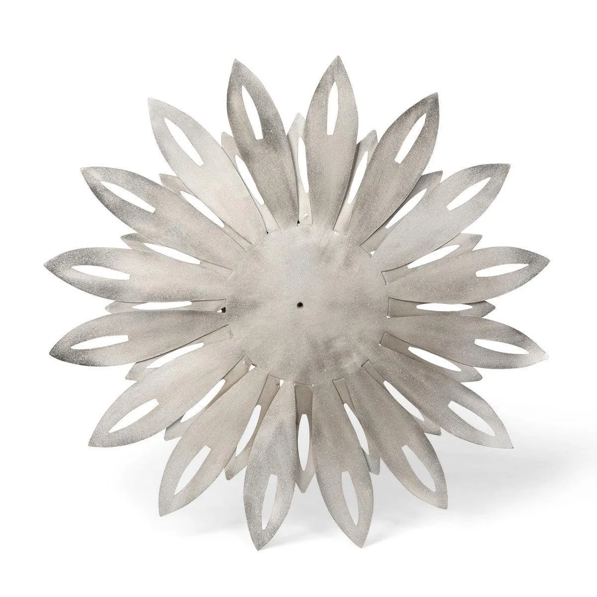Aged Nickel Wall Dahlia, Large