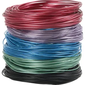 Aluminum Normal Wire Round Jewellery Making Ornaments Assorted Sizes Length
