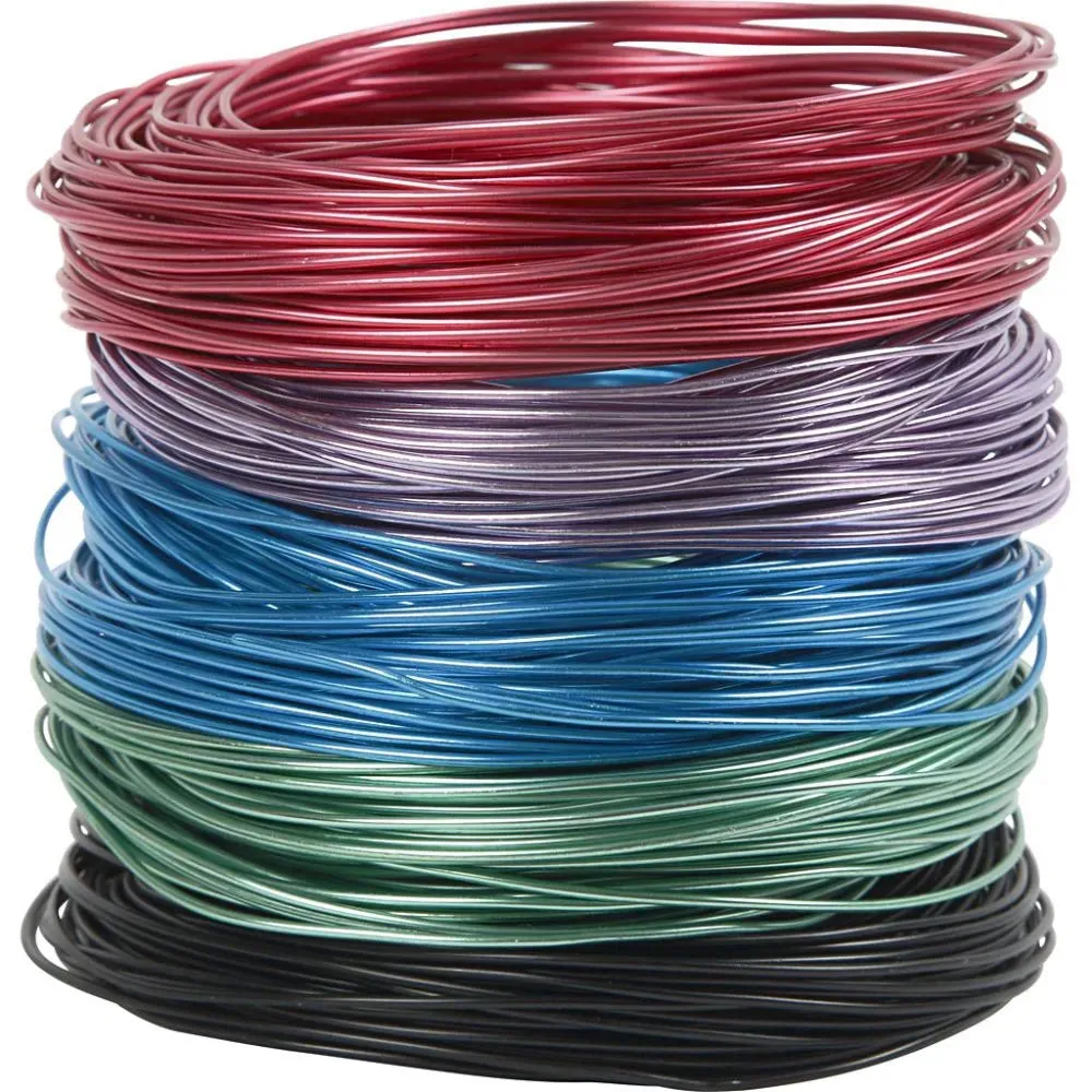 Aluminum Normal Wire Round Jewellery Making Ornaments Assorted Sizes Length