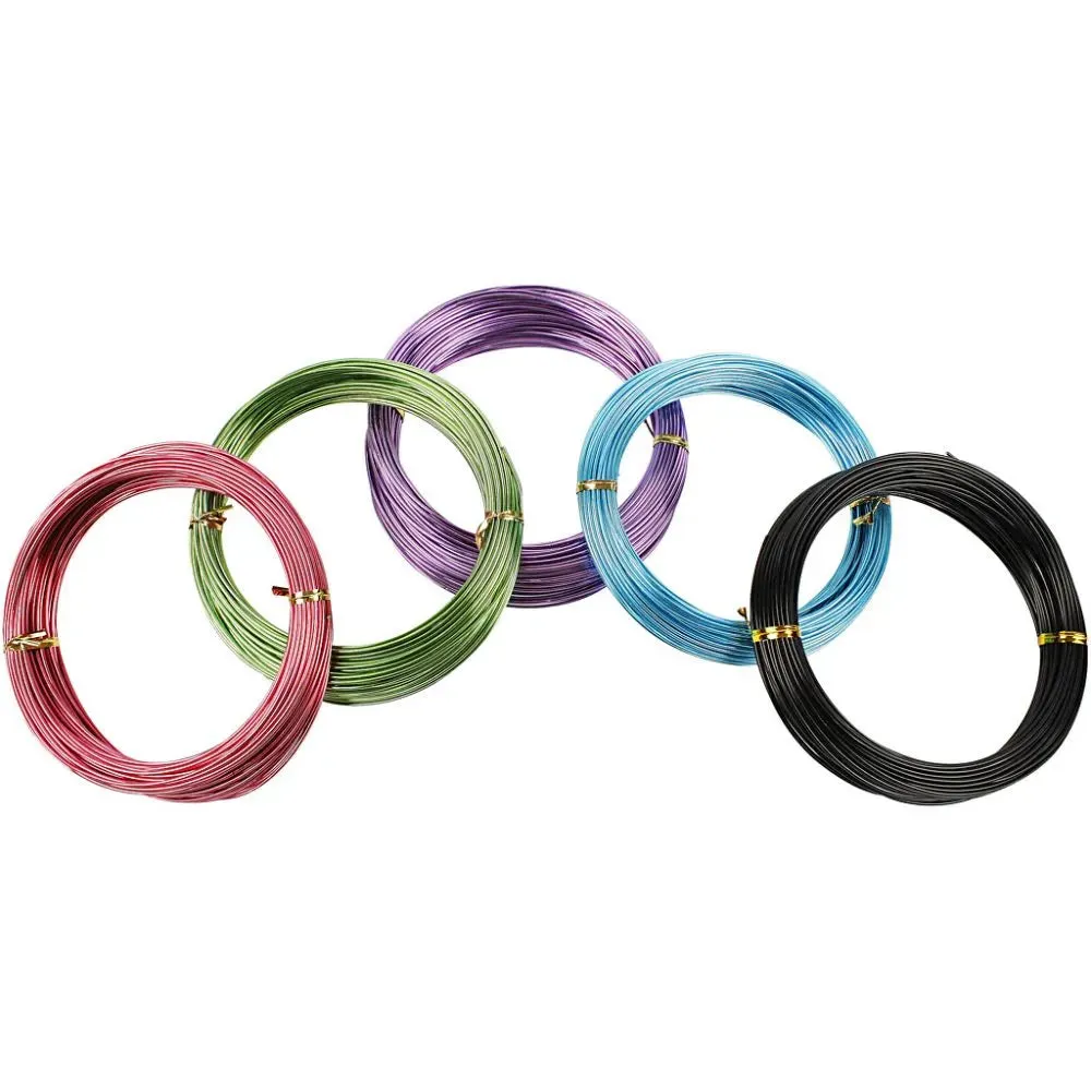 Aluminum Normal Wire Round Jewellery Making Ornaments Assorted Sizes Length