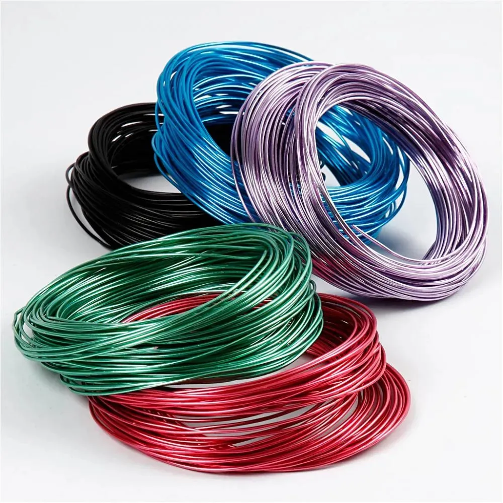 Aluminum Normal Wire Round Jewellery Making Ornaments Assorted Sizes Length