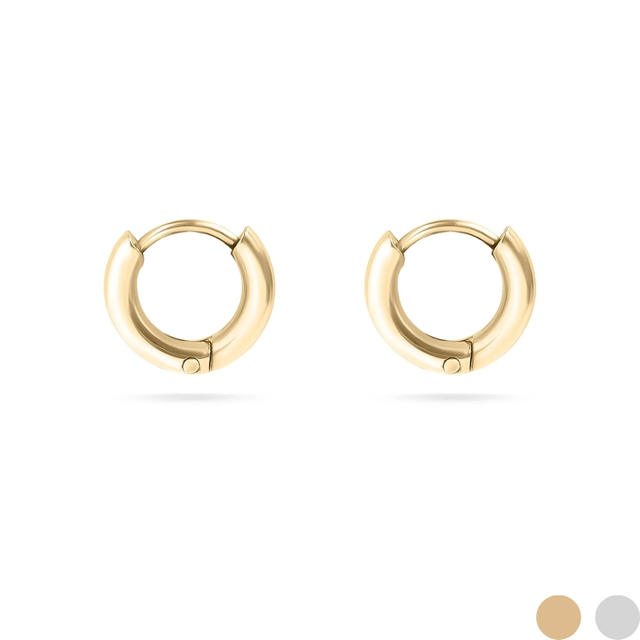 Alyssa 18K Gold or Stainless PVD Dainty Huggie Earrings