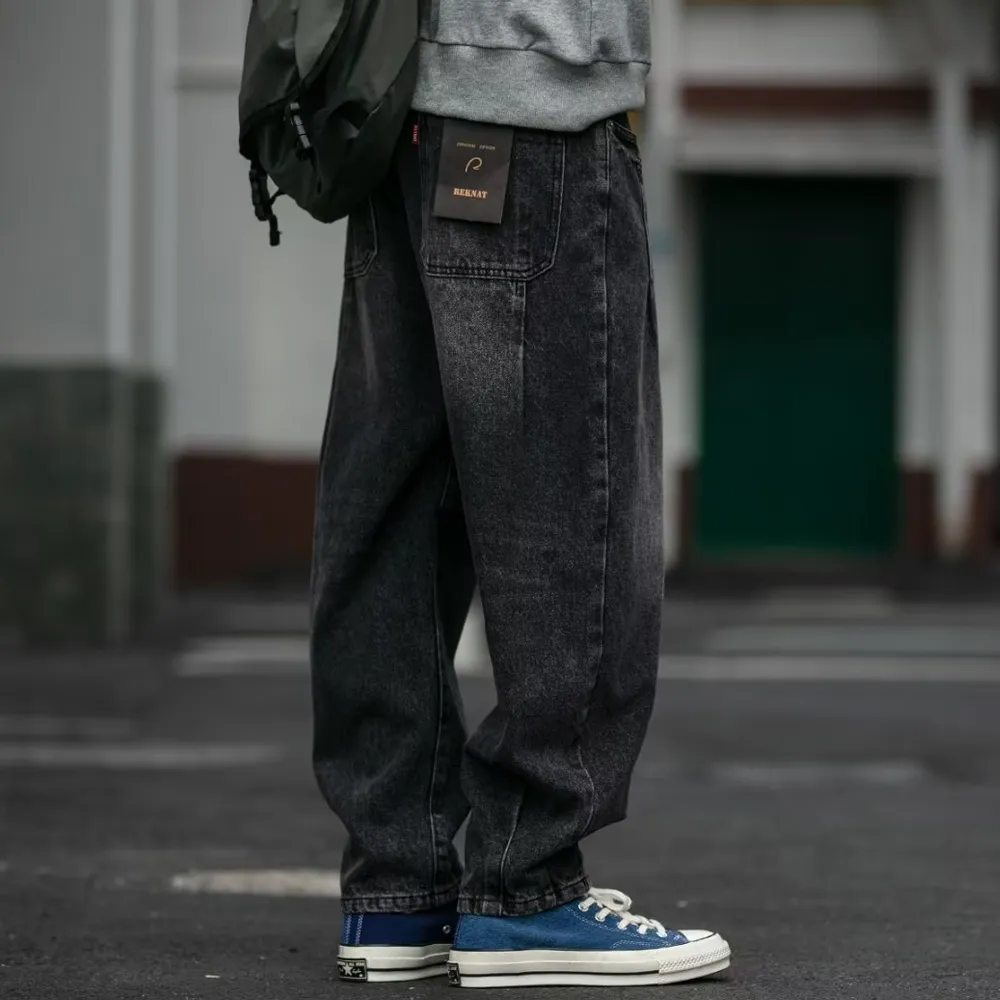 American Retro Multi-Fold Workwear Jeans