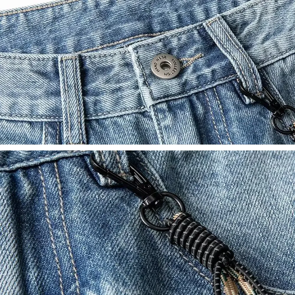 American Retro Multi-Fold Workwear Jeans