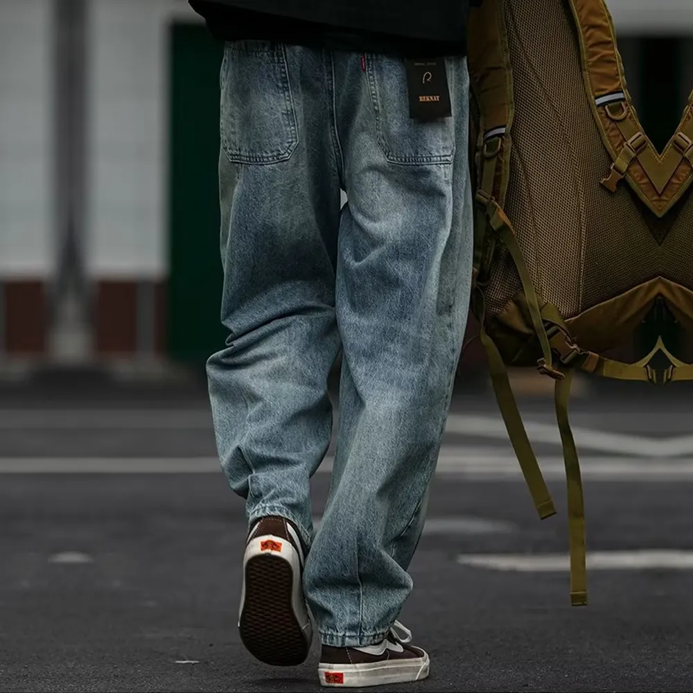 American Retro Multi-Fold Workwear Jeans