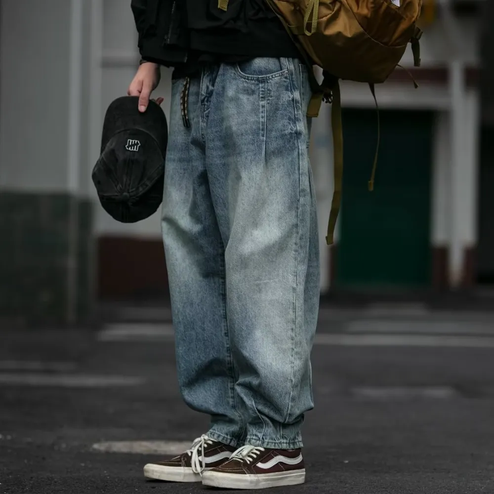 American Retro Multi-Fold Workwear Jeans