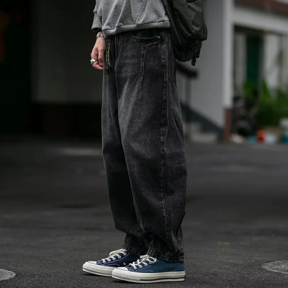 American Retro Multi-Fold Workwear Jeans