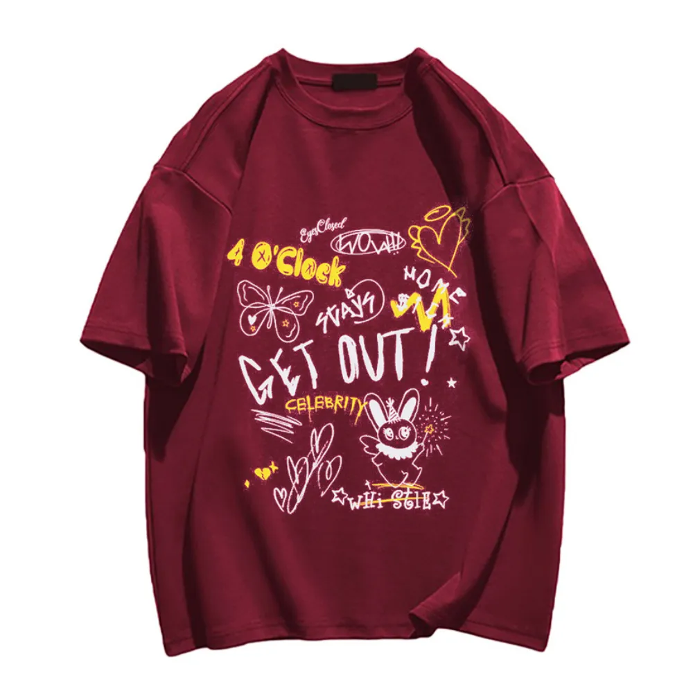American Street Graffiti Cotton T-shirt