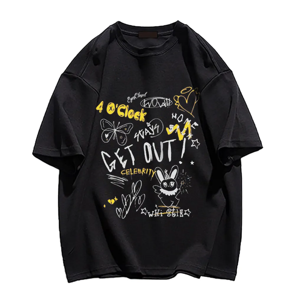 American Street Graffiti Cotton T-shirt