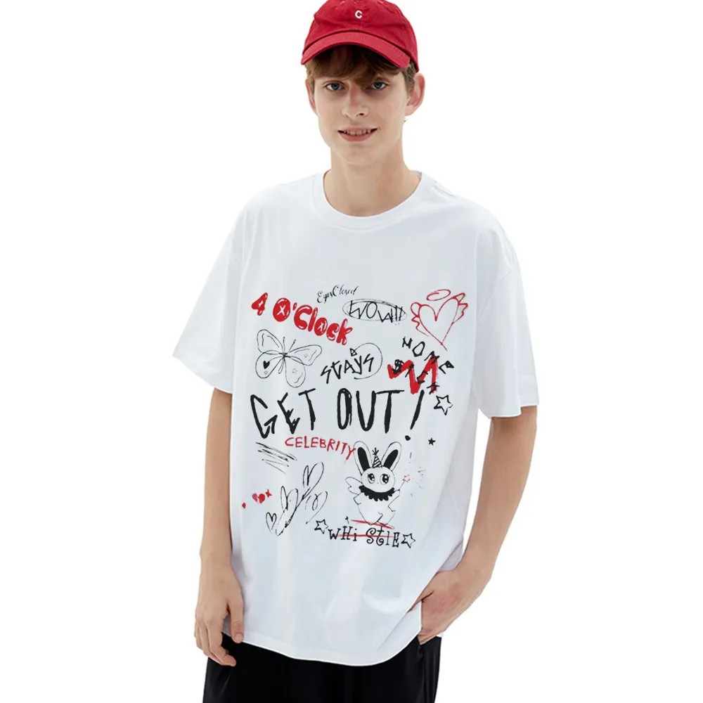 American Street Graffiti Cotton T-shirt