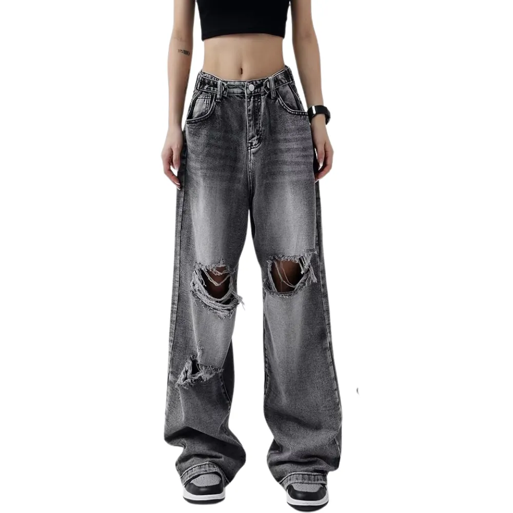 American Street Ripped Straight Jeans