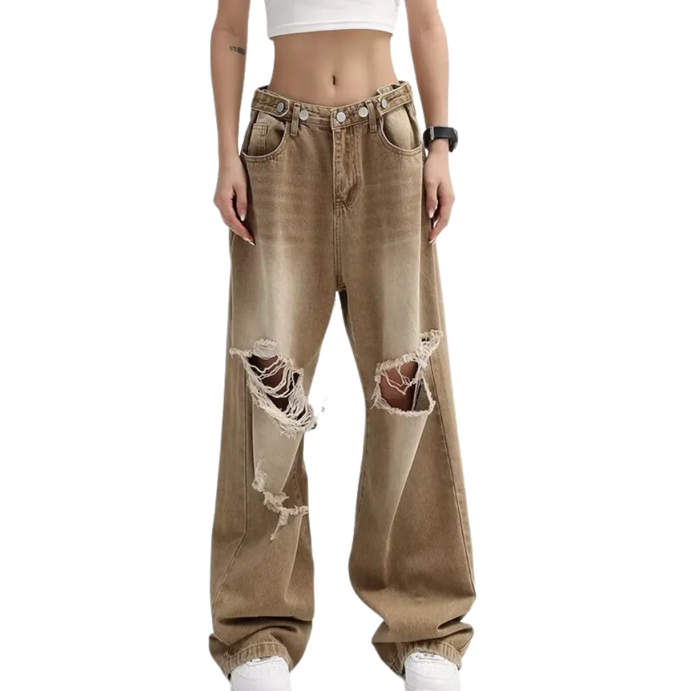 American Street Ripped Straight Jeans