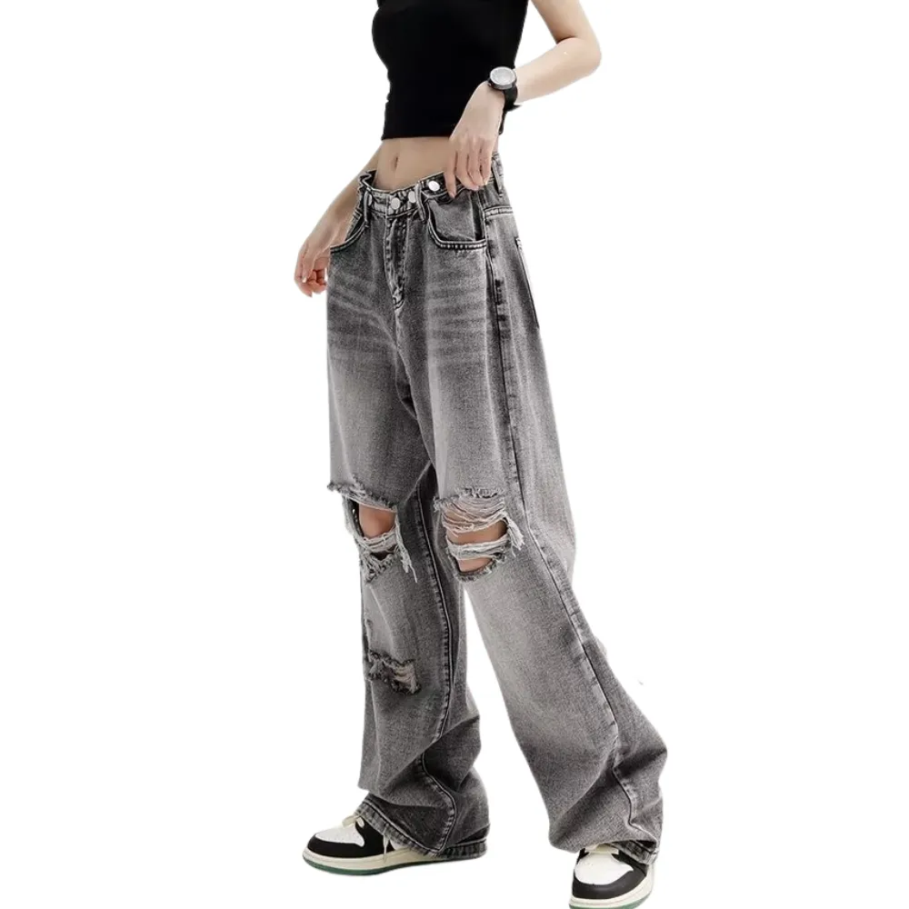 American Street Ripped Straight Jeans