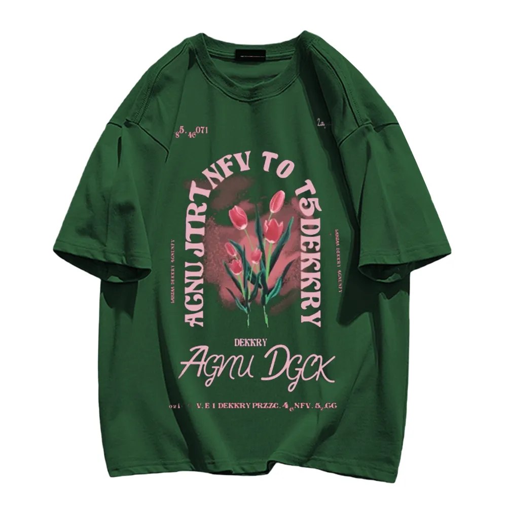 American Street Tulip Print Cotton T-shirt