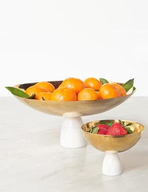 ANNA NEW YORK | Coluna Large Bowl | Marble & Gold