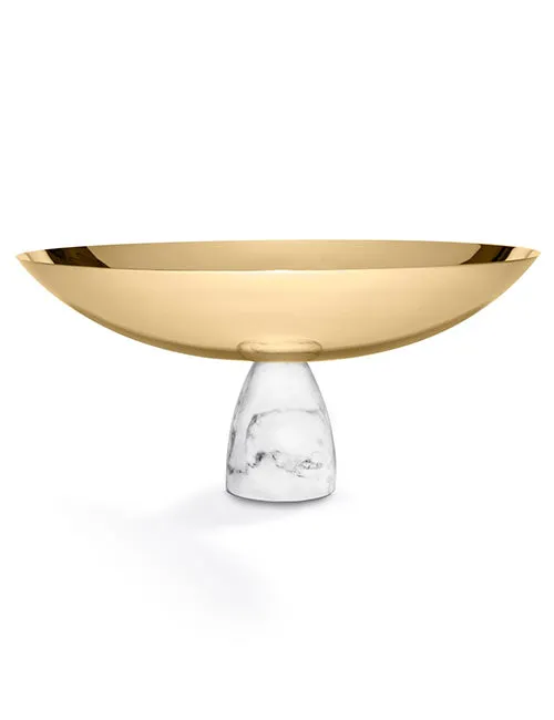 ANNA NEW YORK | Coluna Large Bowl | Marble & Gold