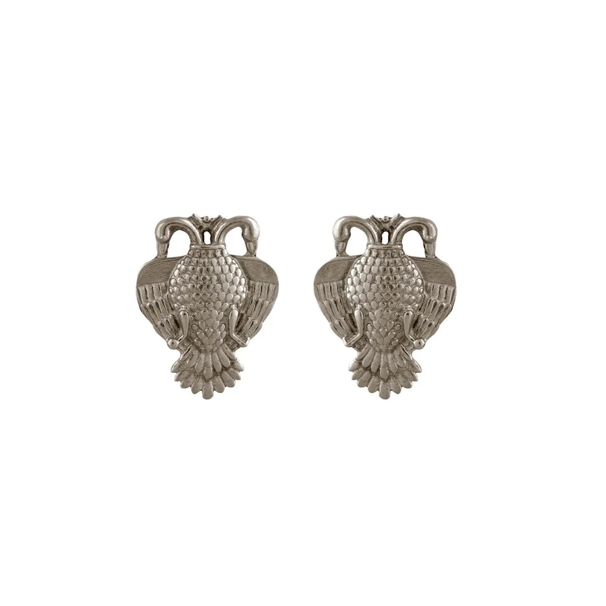 Aras (Gandabherunda) Silver Earrings - Small by MOHA