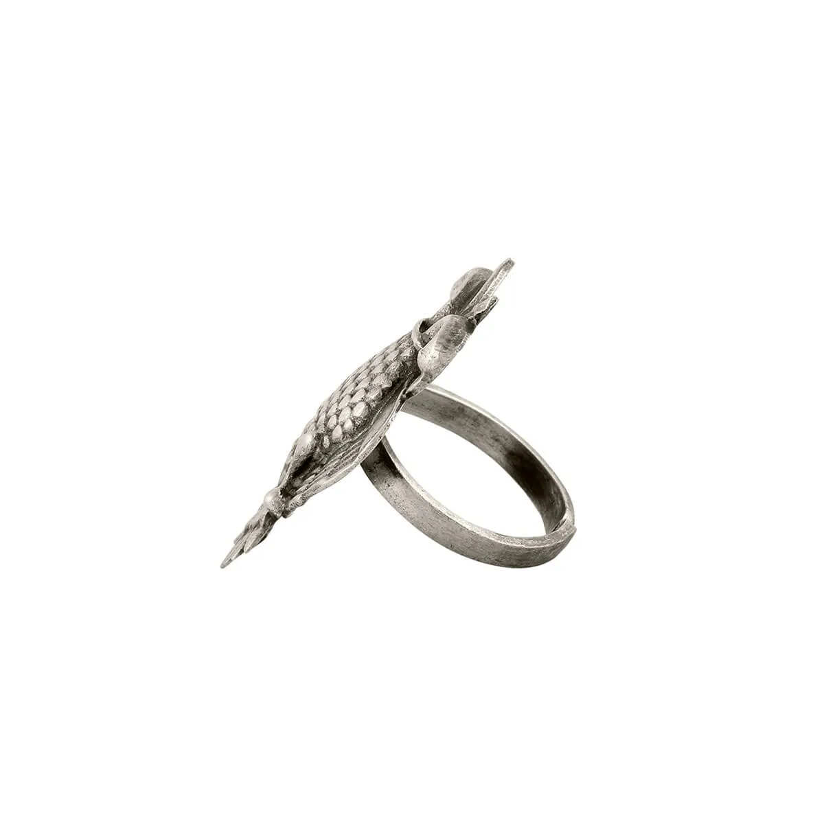 Aras (Gandabherunda) Silver Finger Ring - Small by MOHA