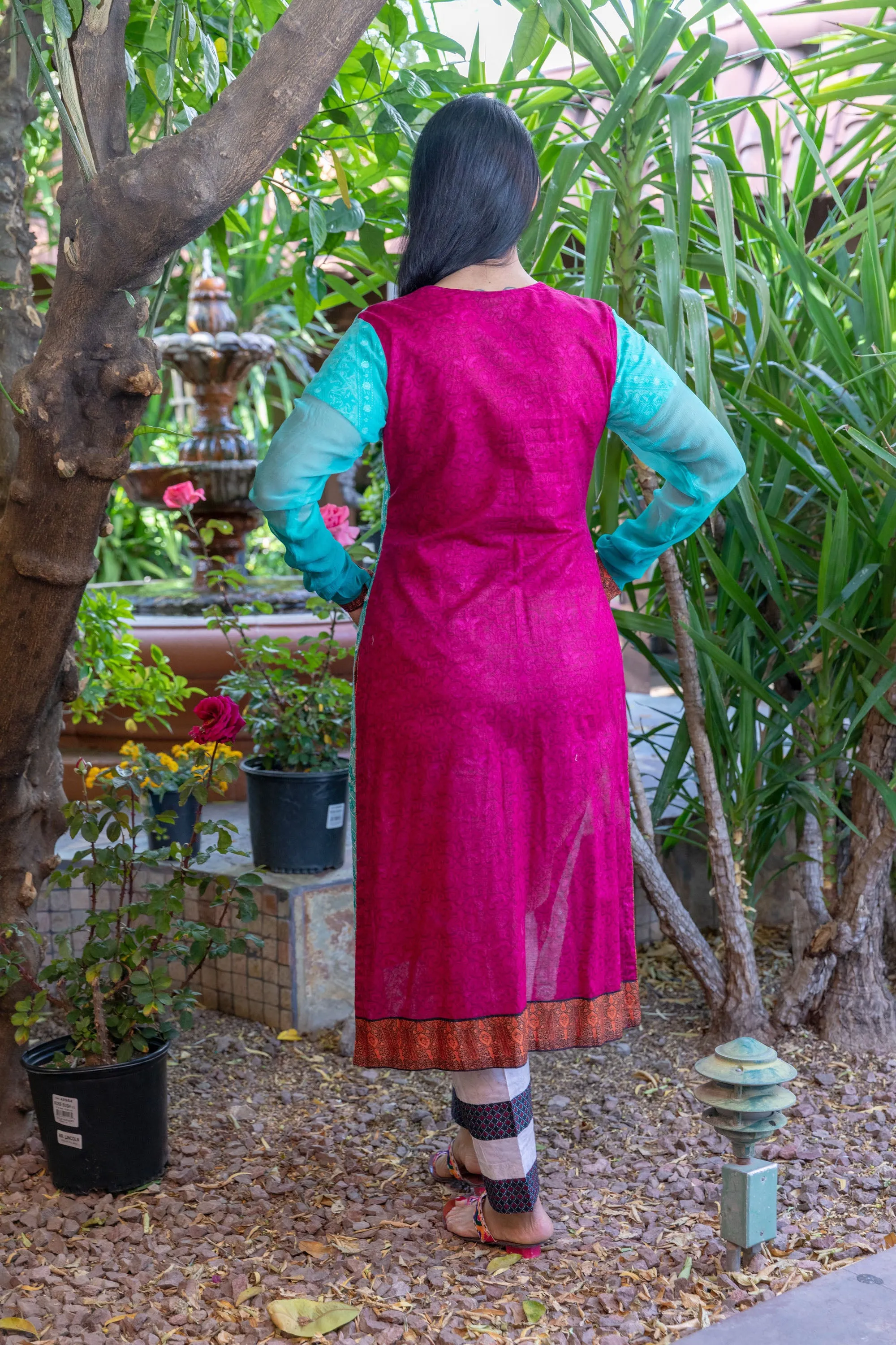 Asim Jofa Teal Salwar Kameez Suit With Embroidery