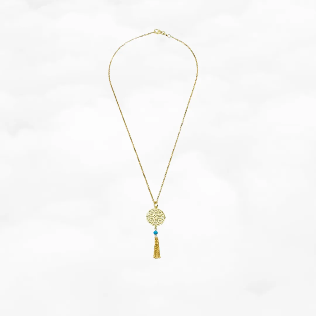 Auspicious Origin Small Tassel Pedant Necklace Gold