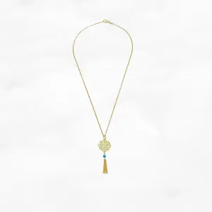 Auspicious Origin Small Tassel Pedant Necklace Gold