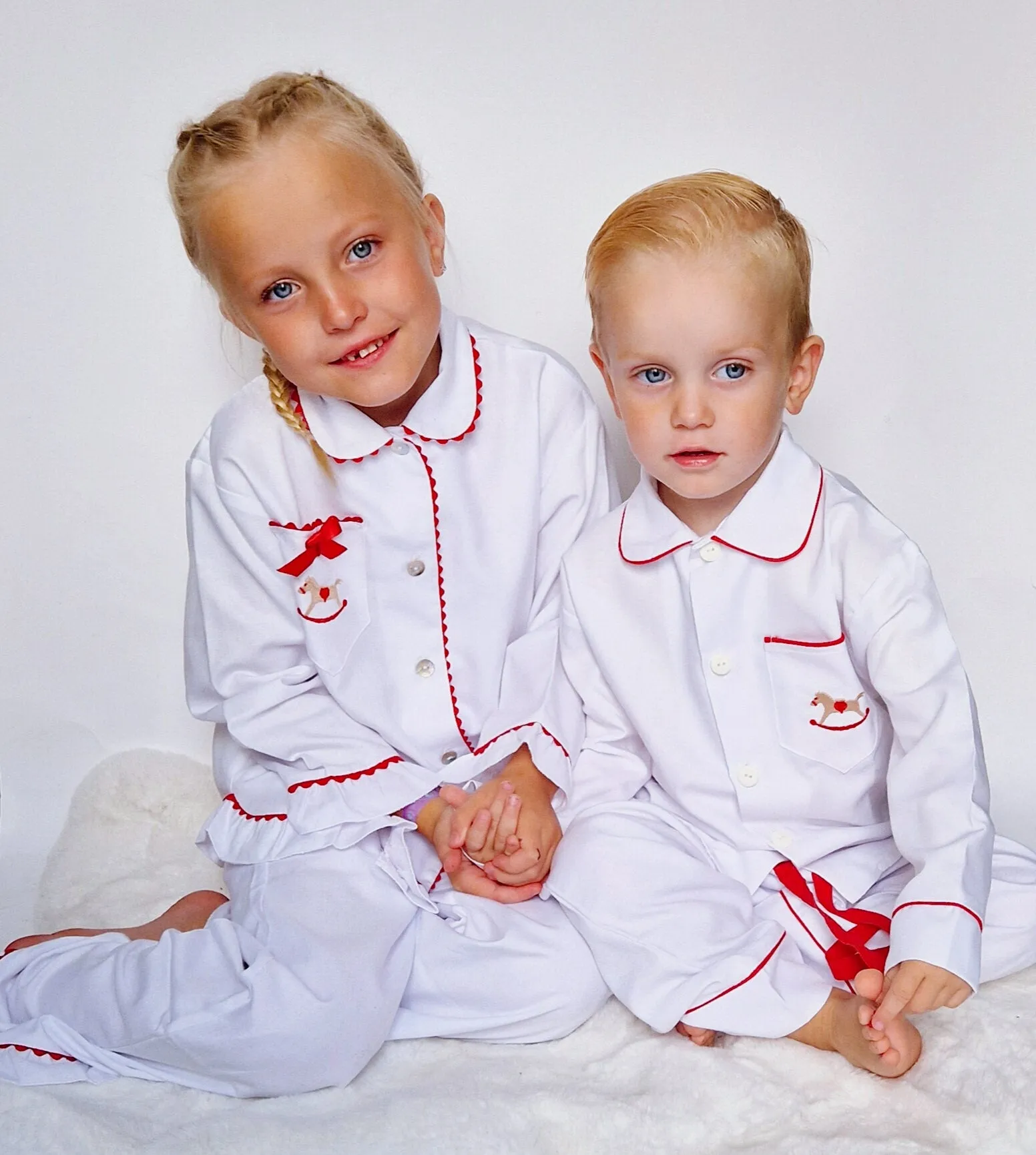 AW22 Salero Spanish Girls Red and White Rocking Horse Christmas Pyjamas
