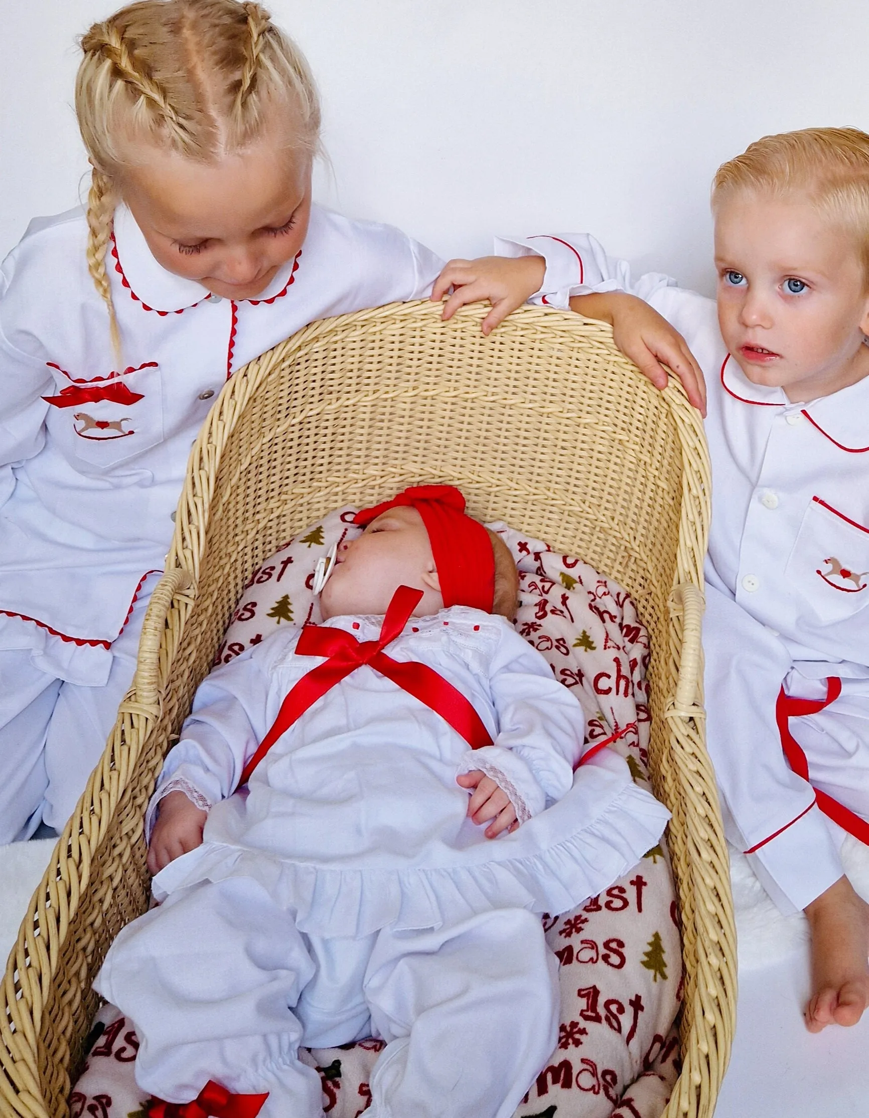 AW22 Salero Spanish Girls Red and White Rocking Horse Christmas Pyjamas