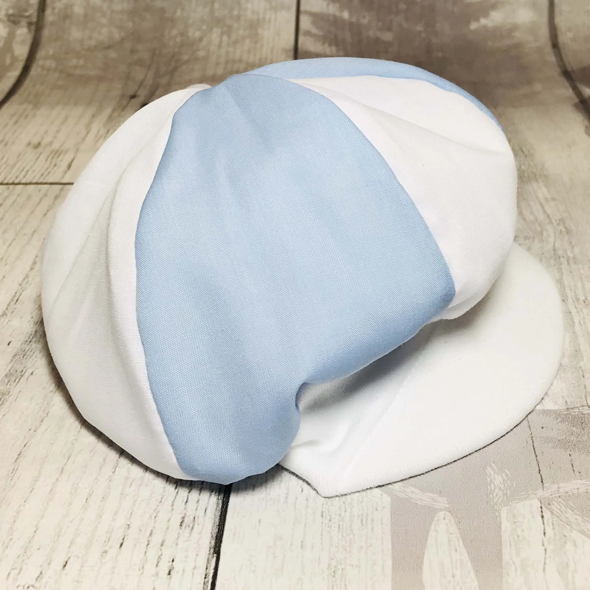 Baby Cap in a Traditional Style - Blue / White