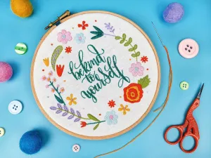 Be Kind To Yourself Handmade Embroidery Kit Hoop Art