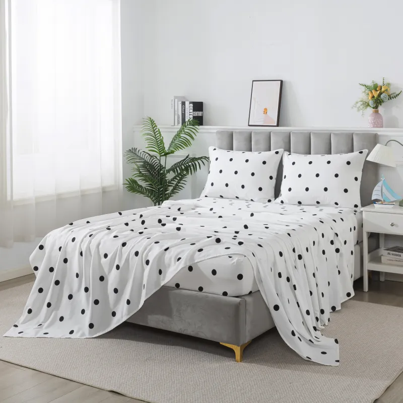 Bedding Sheet Set-Black Circle