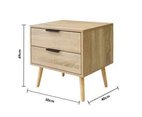 Bedside Table Paddington Drawers Nightstand Unit Cabinet Storage