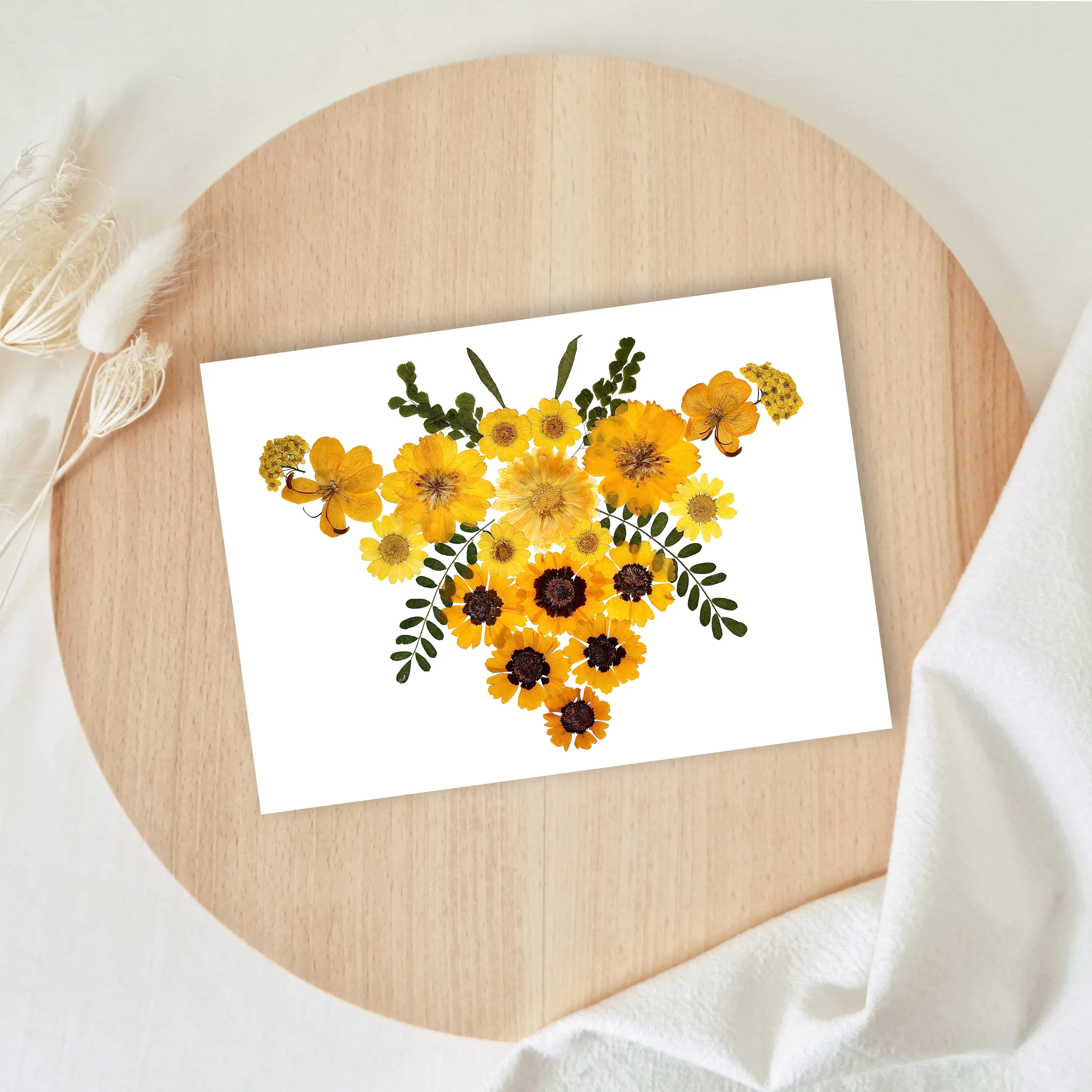 Bee with Yellow Wings Floral Art Print