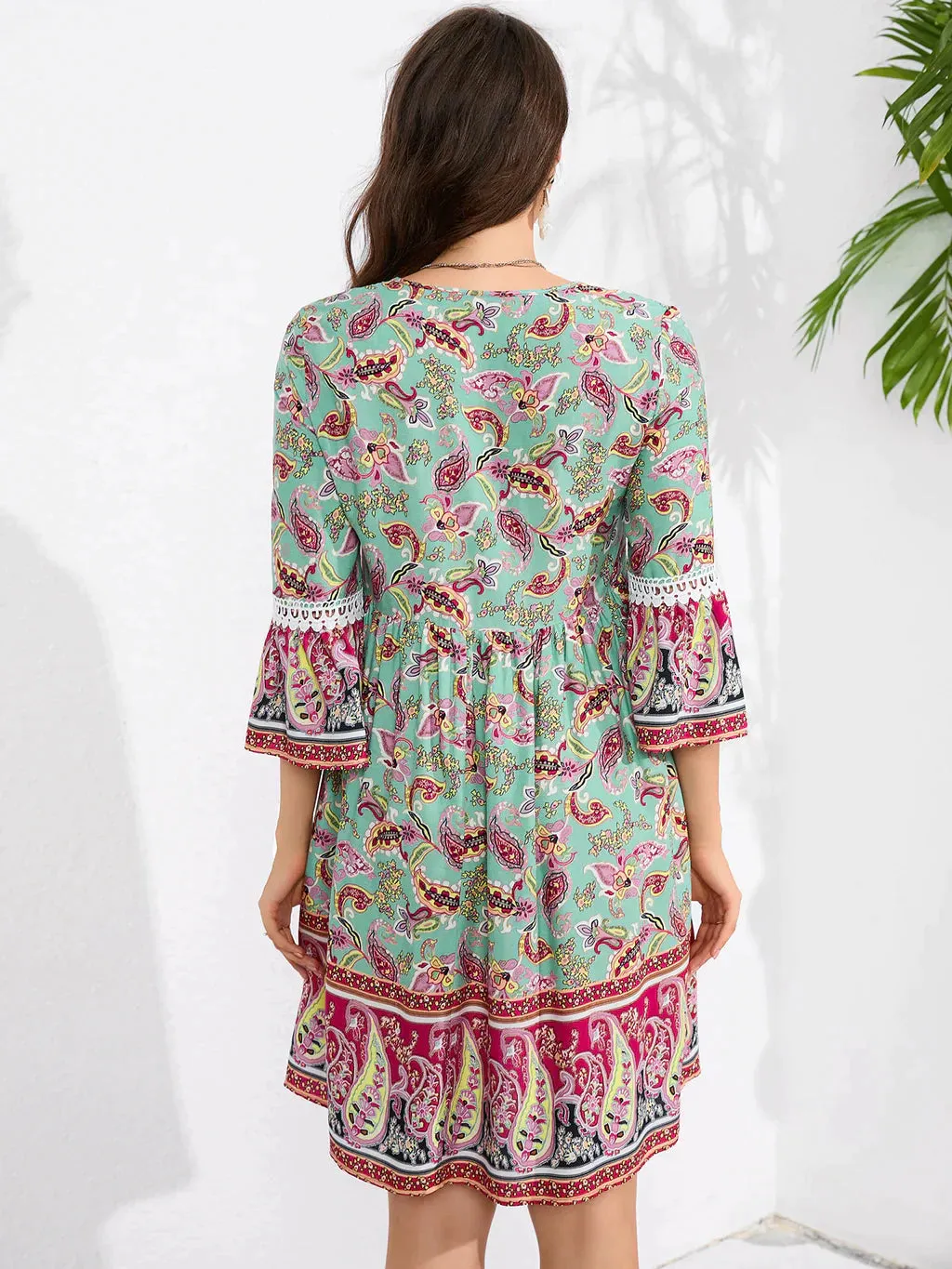 BerryBetty - Floral Print Retro Bohemian Dress