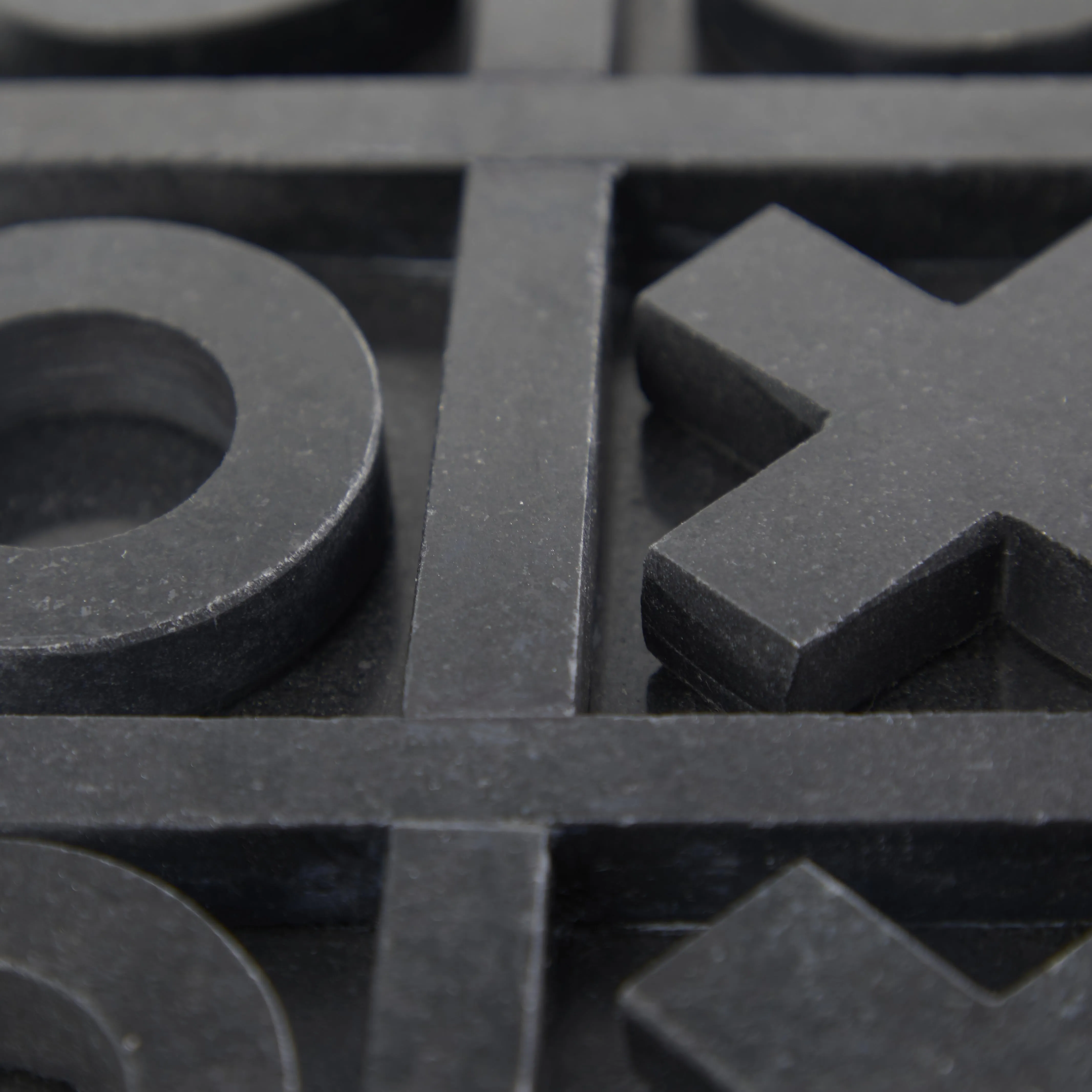 BLACK MARBLE TIC TAC TOE GAME SET