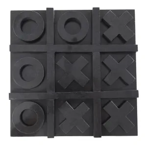 BLACK MARBLE TIC TAC TOE GAME SET
