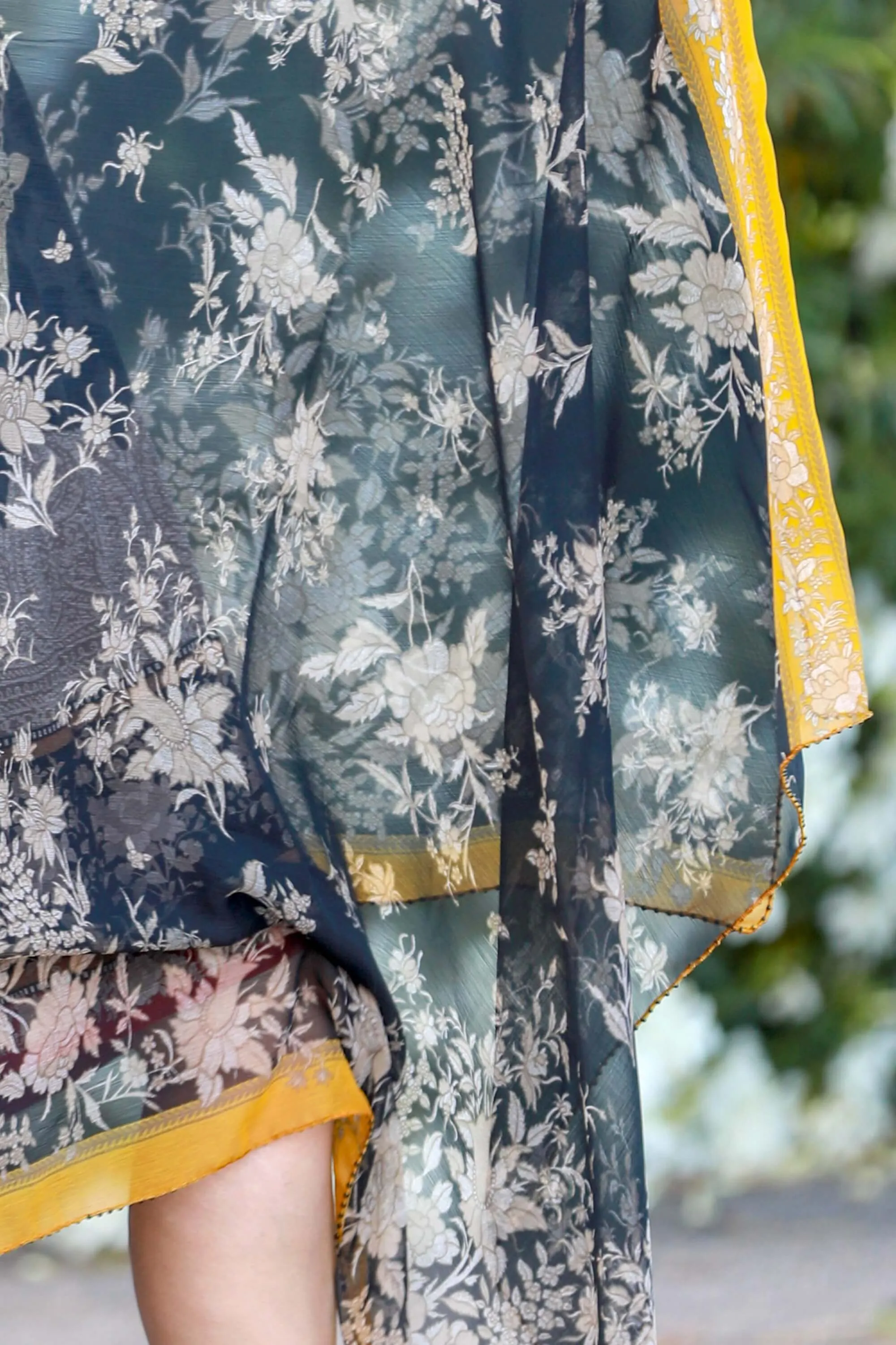 Black Muzlin Sana Safinaz Designer Suit