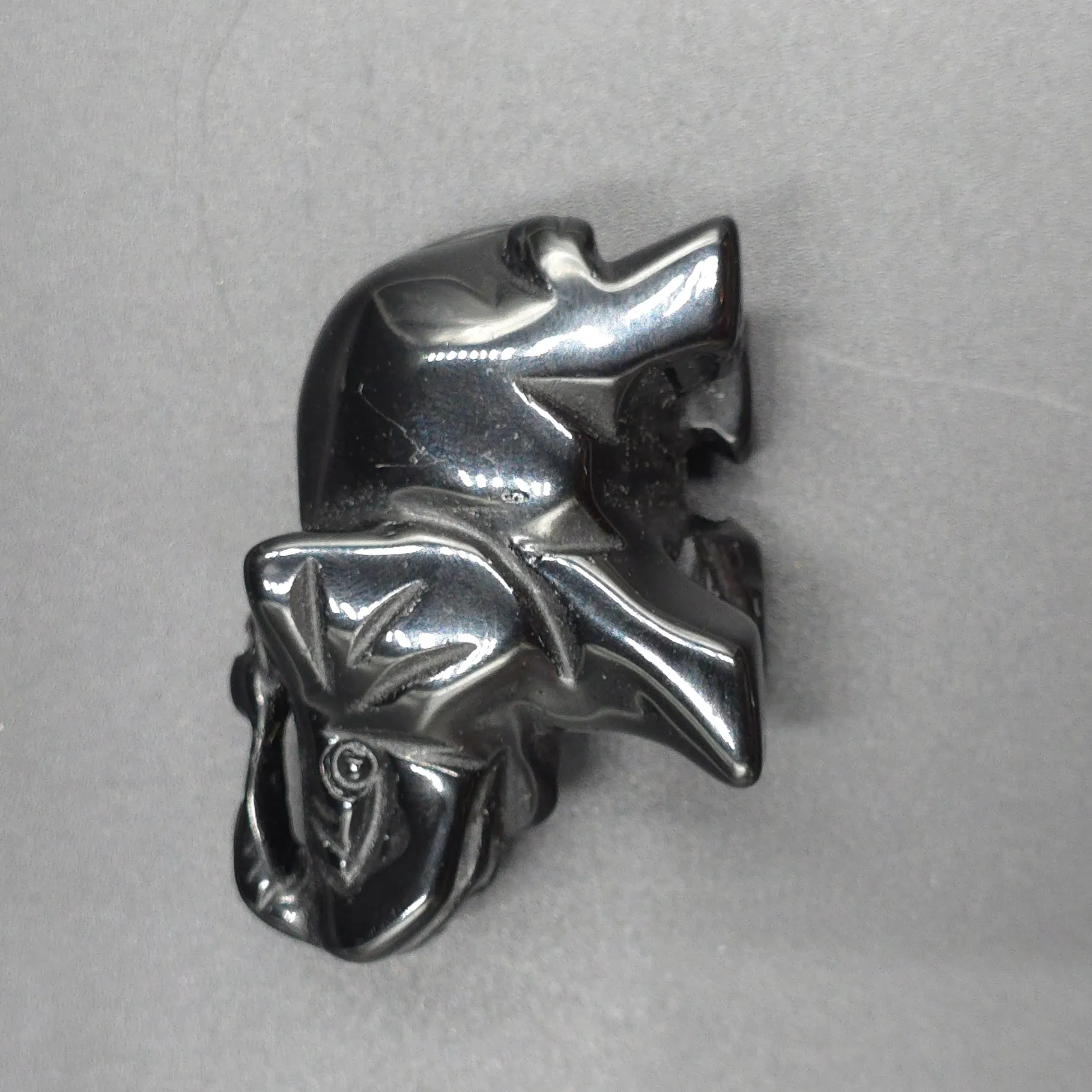 Black Onyx Elephant Figurine 2" 50mm