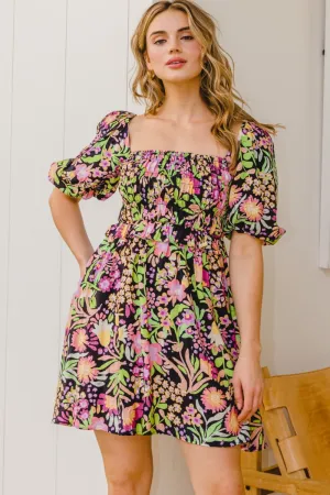 Blossom Babe Tie-Back Mini – ODDI Full Size Floral Dress