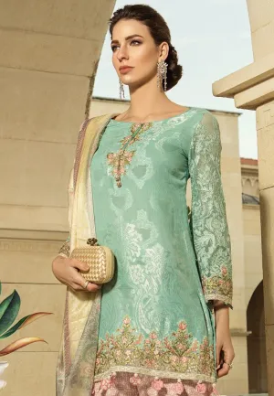 Blue & Pink Maria B. Summer 2019 Lawn-Cotton Suit.
