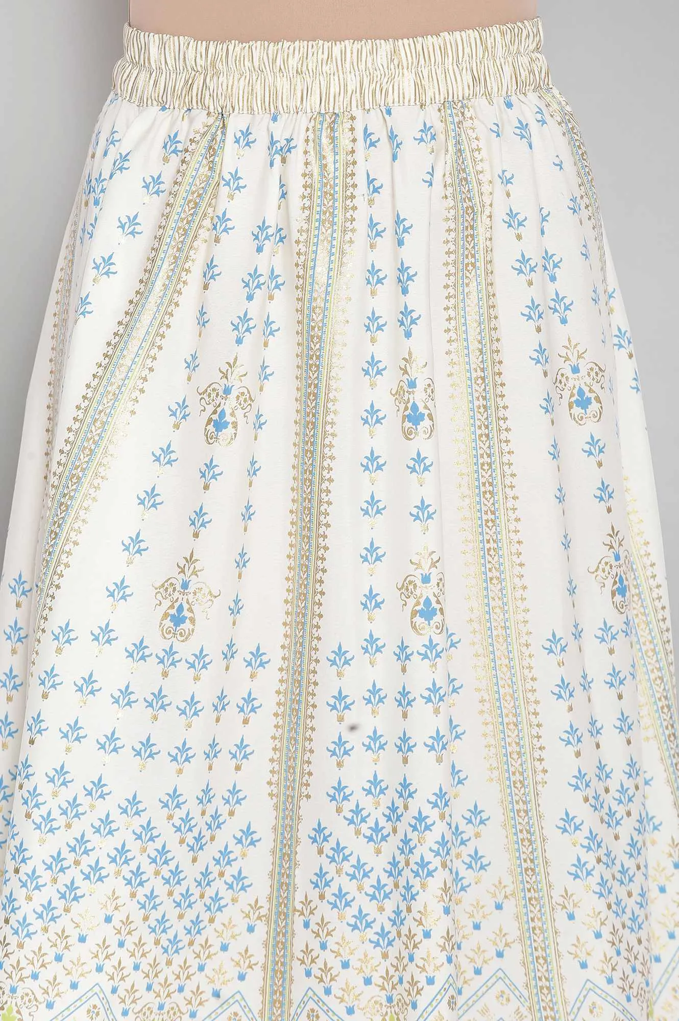 Blue kurta Skirt and Dupatta Set