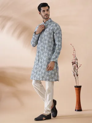 Blue Printed Kurta | The Kurta Company