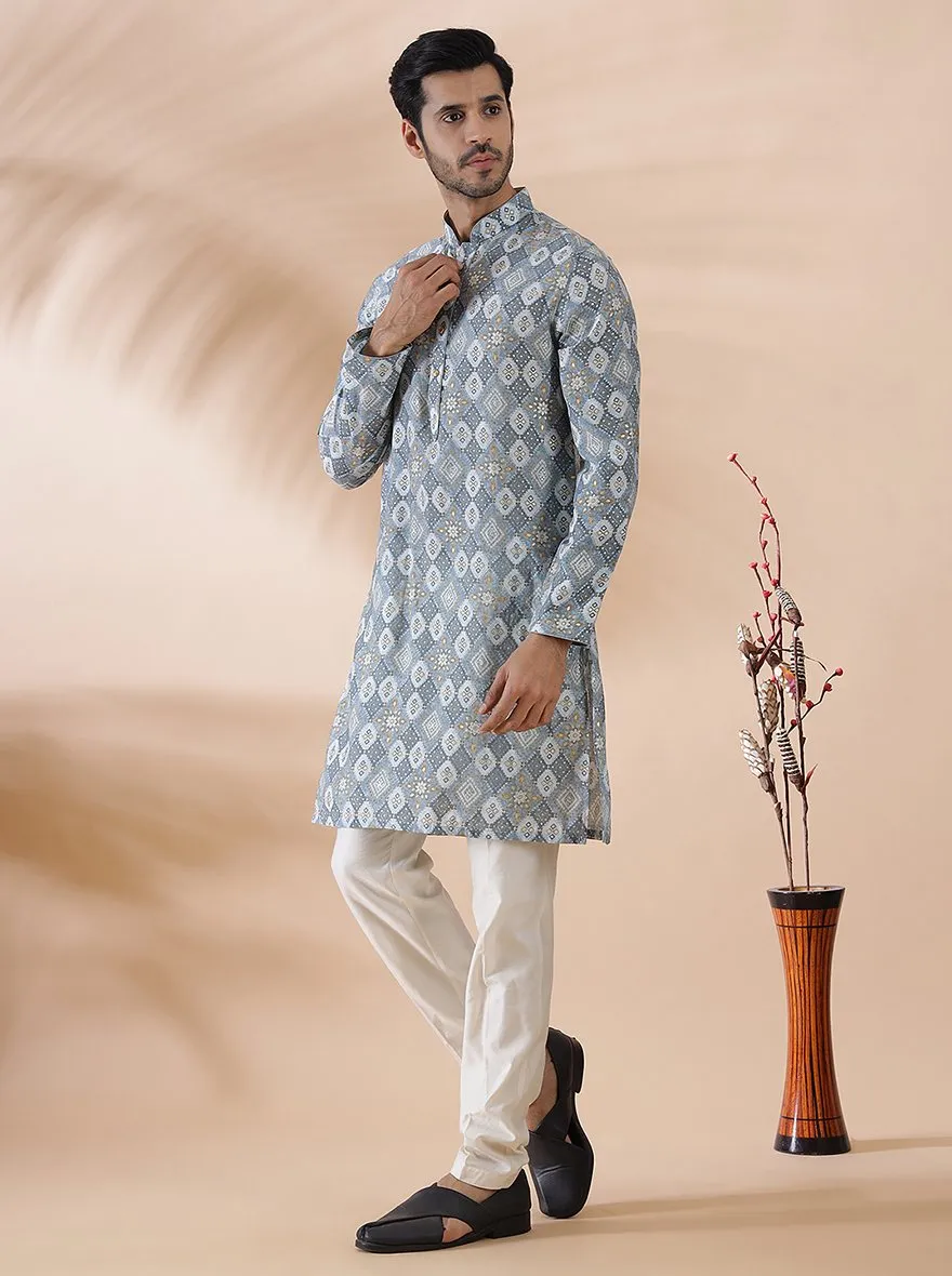Blue Printed Kurta | The Kurta Company