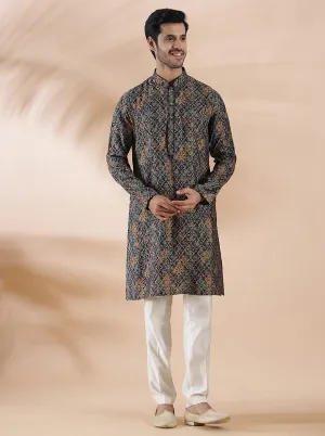 Blue Printed Kurta | The Kurta Company