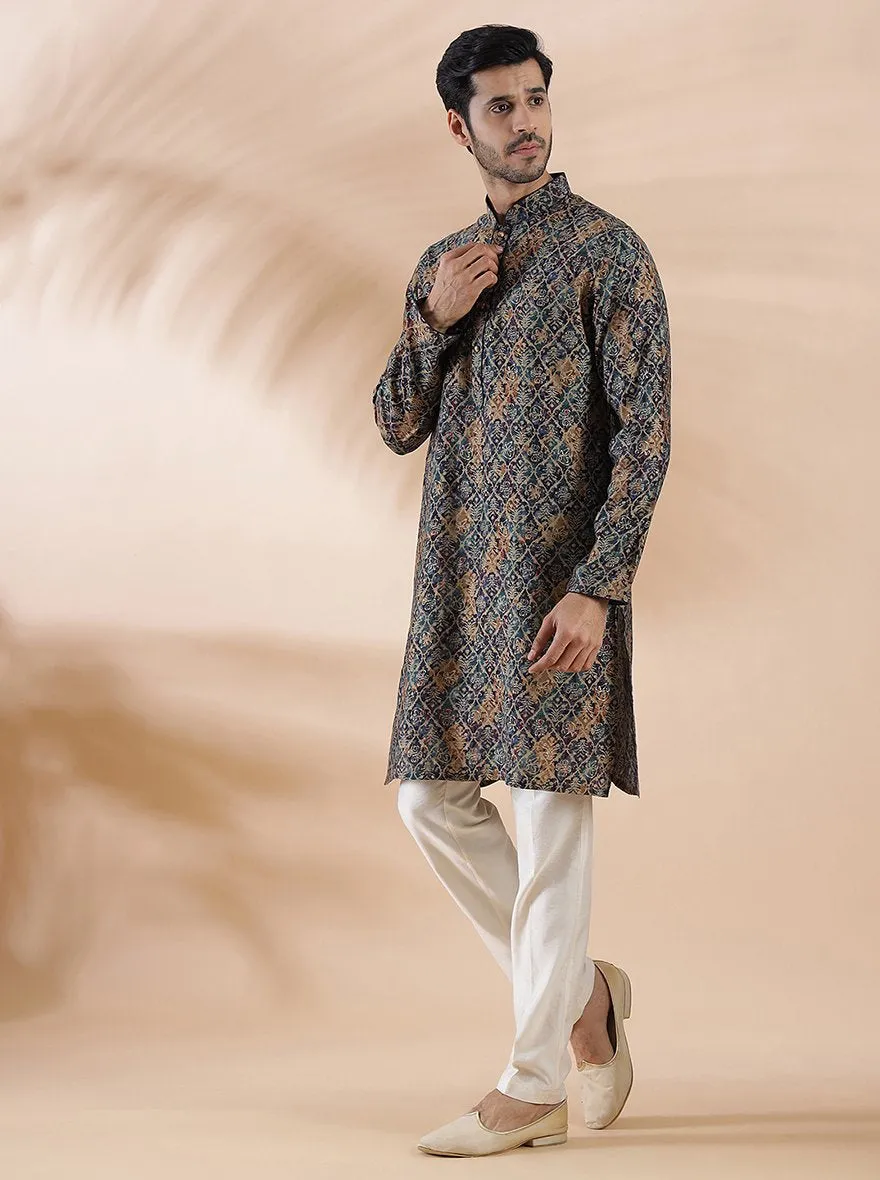Blue Printed Kurta | The Kurta Company