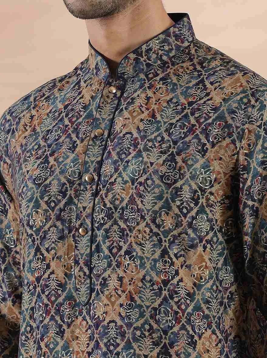 Blue Printed Kurta | The Kurta Company