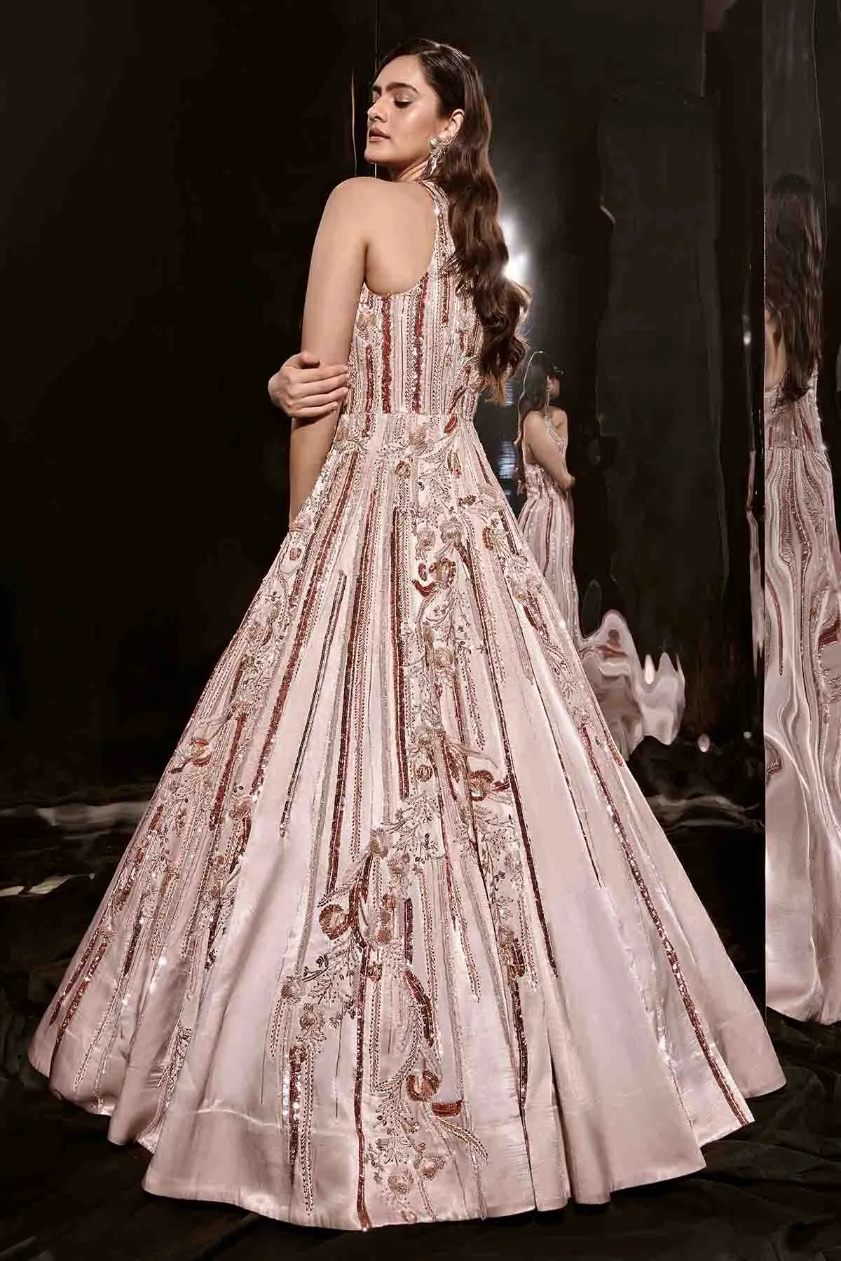 Blush Pink Embroidered Gown