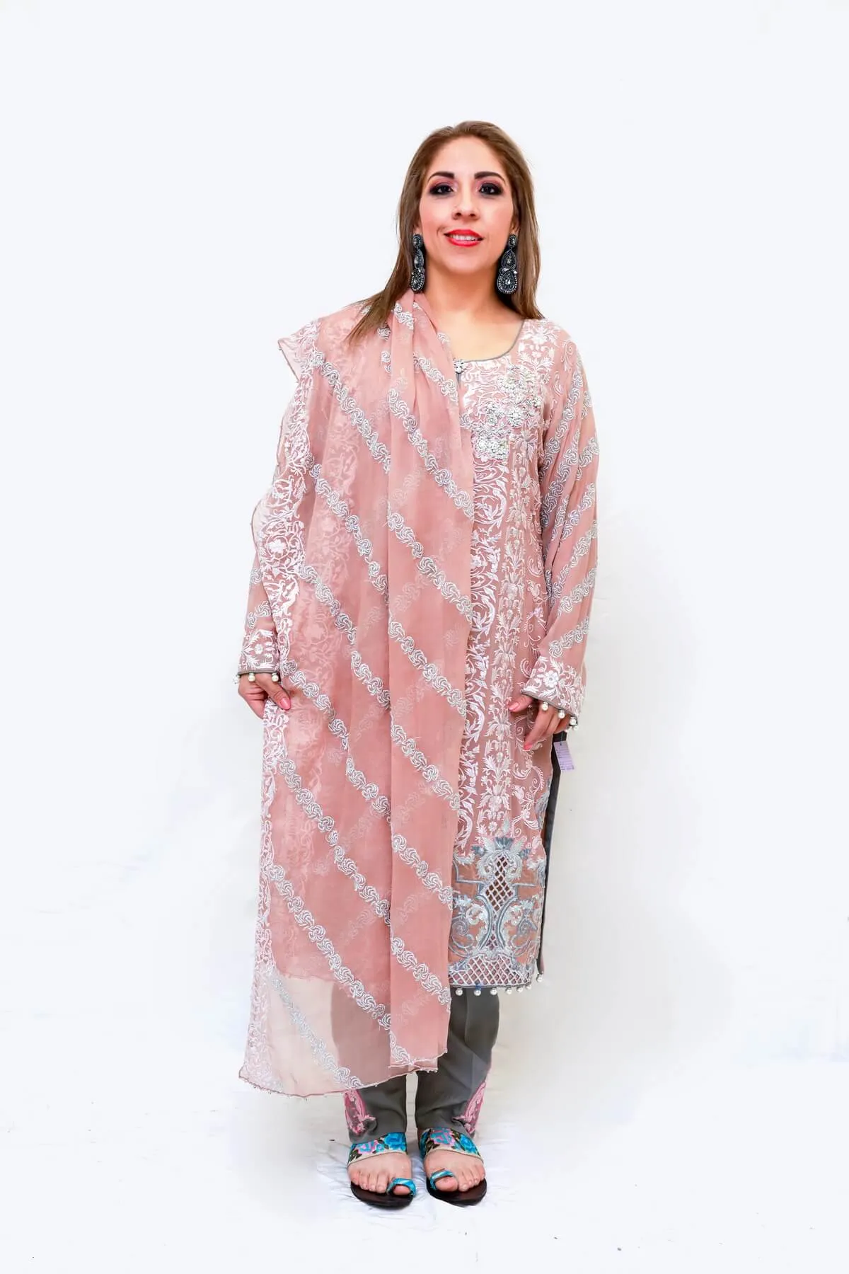Blush Pink Embroidered Salwar Kameez - Suit