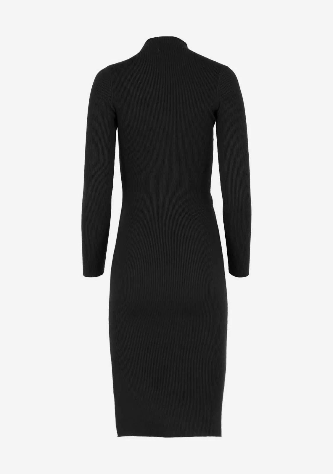 Bodycon Mock Neck Midi Dress