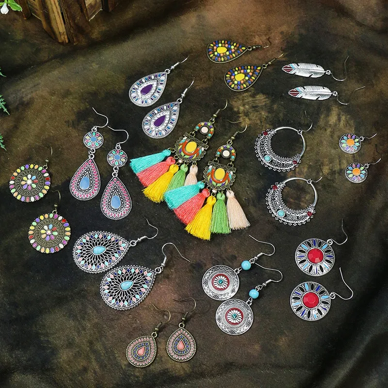 Bohemian Drip Tassel Earrings