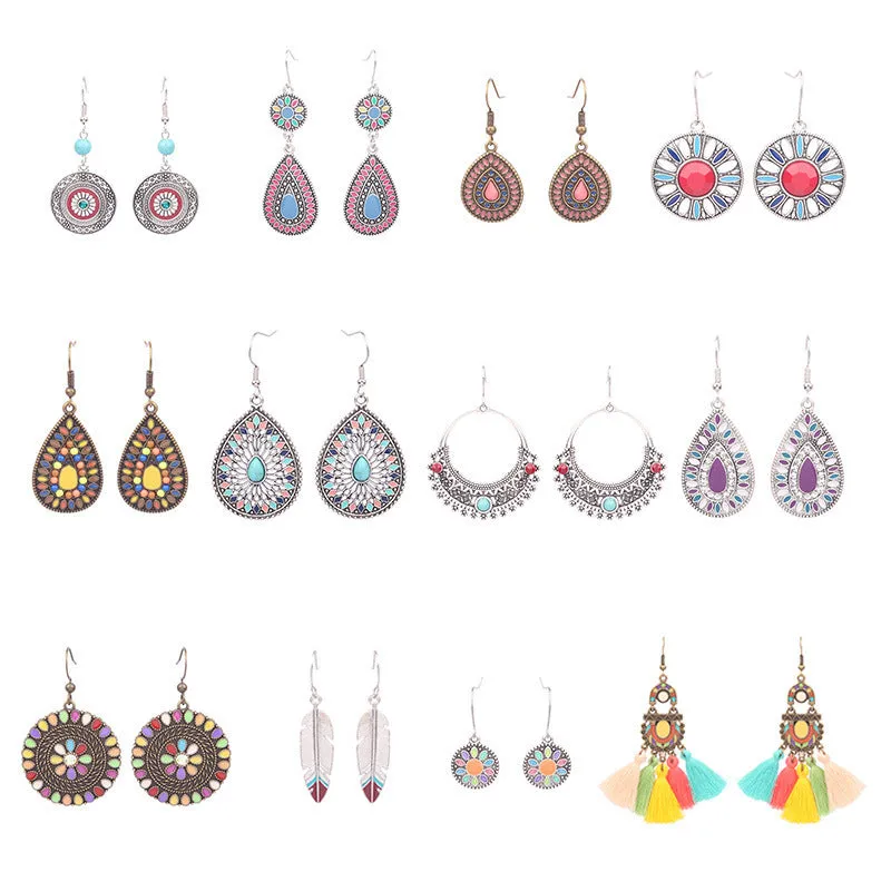 Bohemian Drip Tassel Earrings
